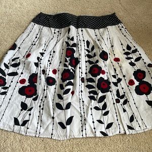 Flower print skirt